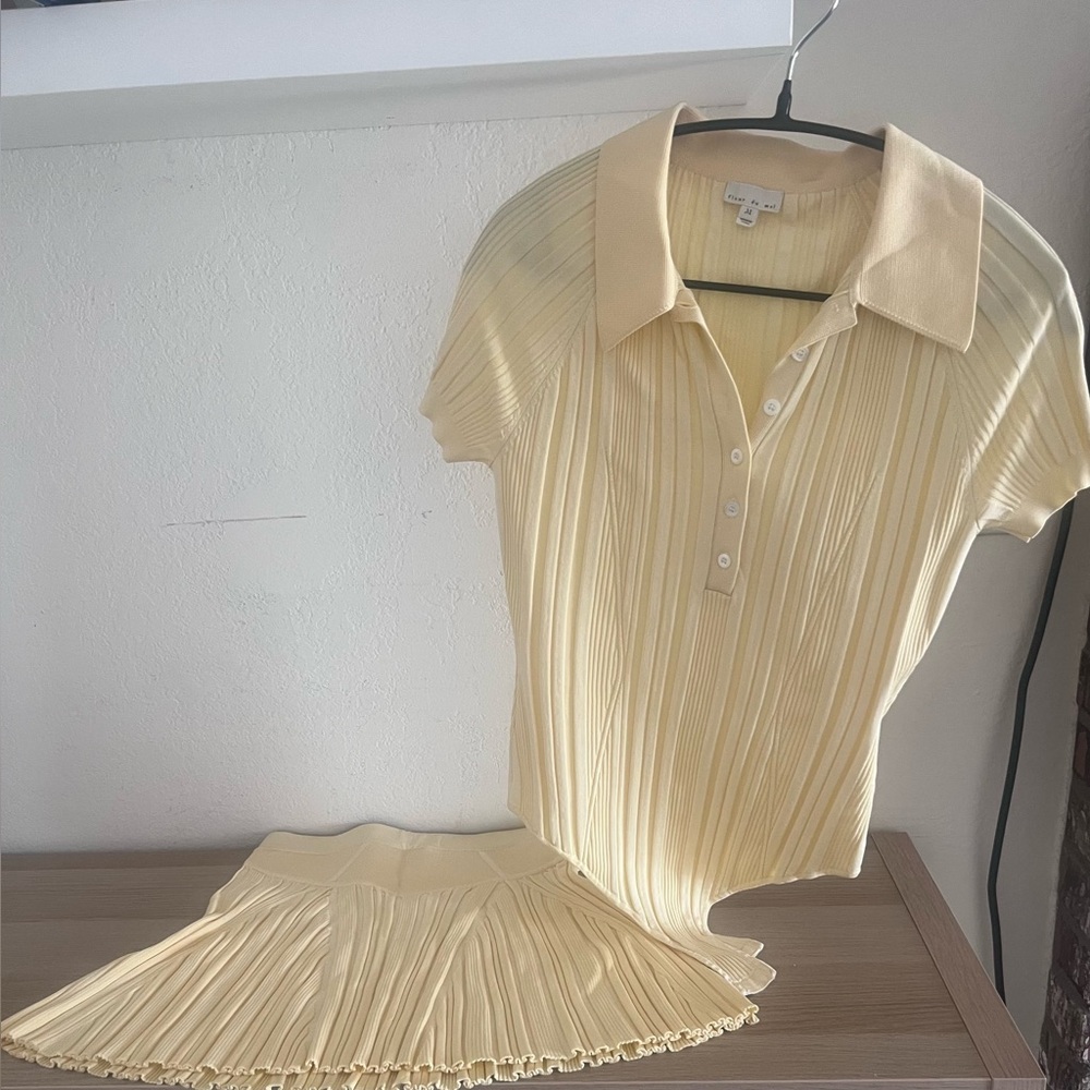 Fleur du Mal Cream Button Down Shirt